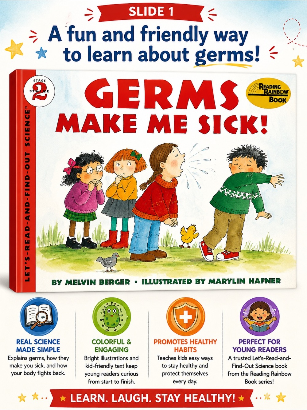 Reading Rainbow Germs Make Me Sick! Book by Melvin Berger pics by Marylin Hafner